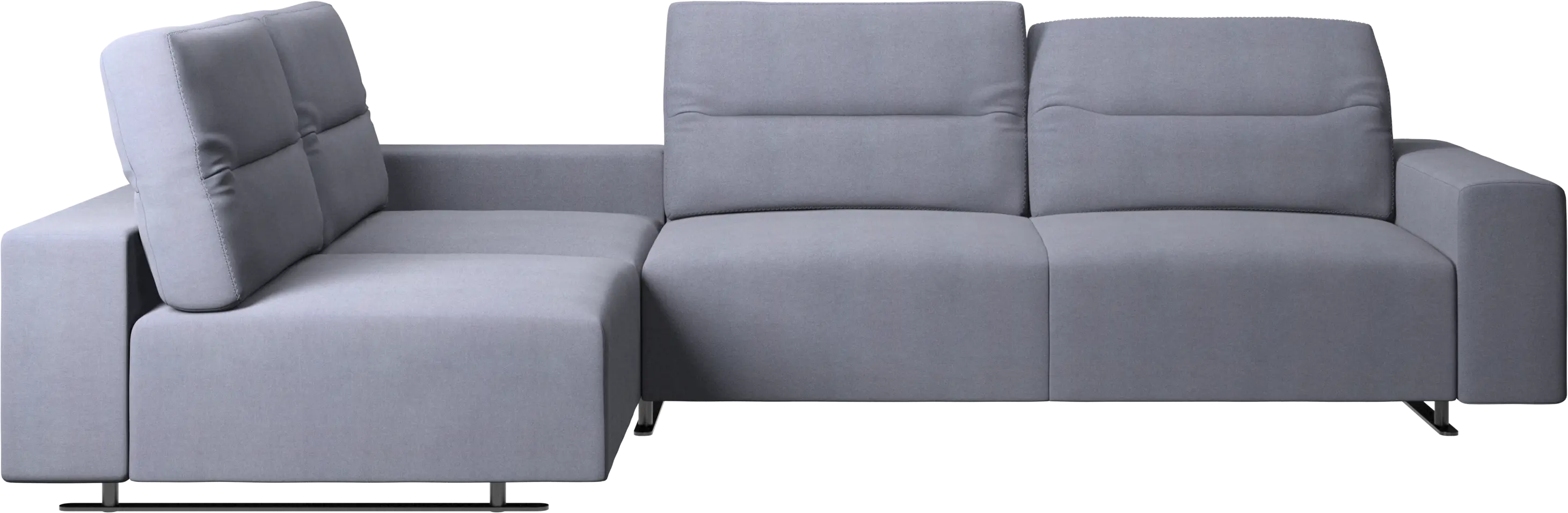 Hampton corner sofa with adjustable back and storage on right side
